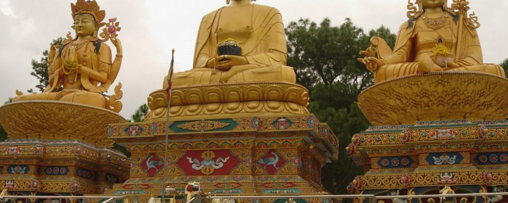 Buddhist Statues Golden, Swayambunath 